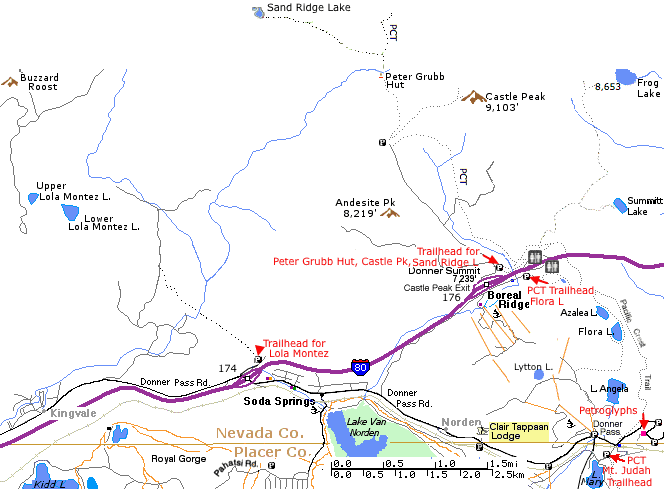 donner summit trailheads