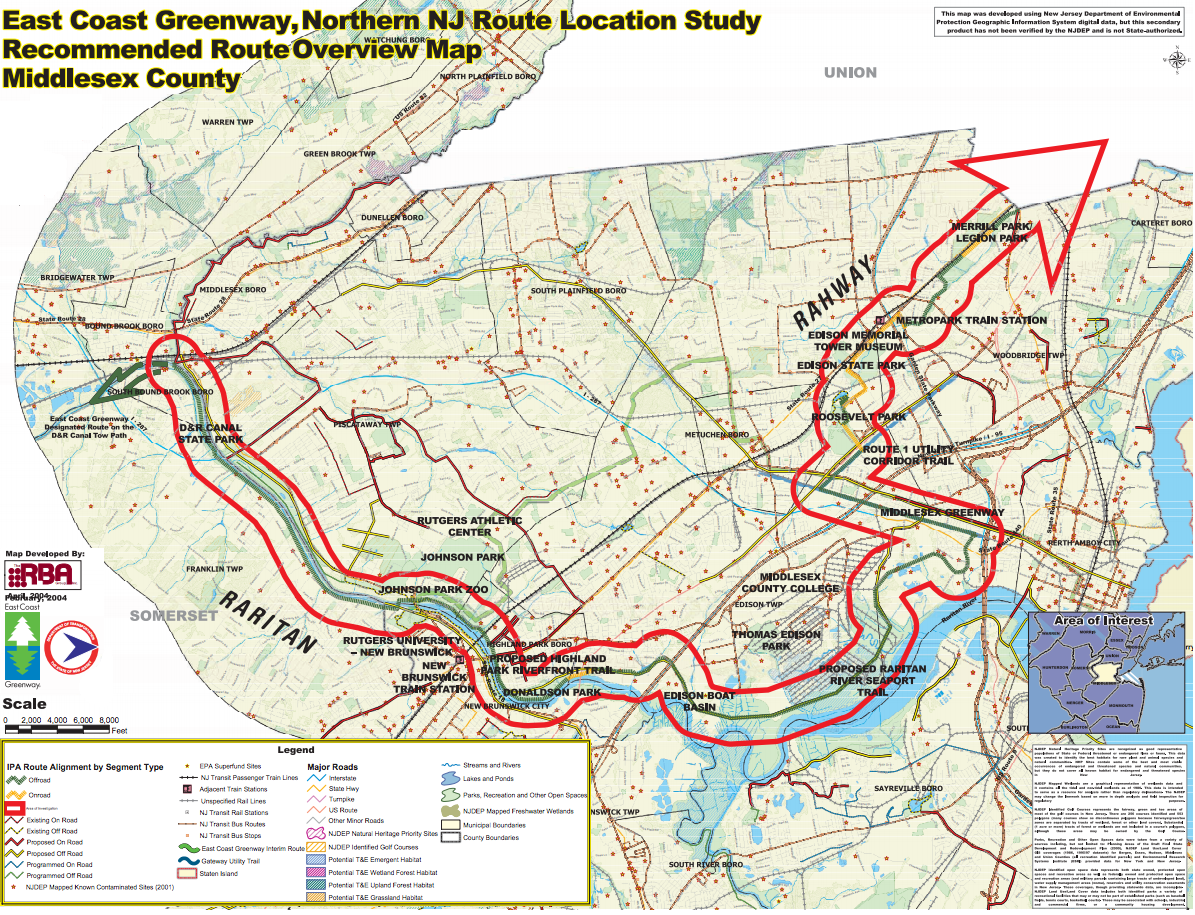 East Coast Greenway Middlesex County