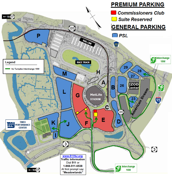 giants stadium, meadowlands parking