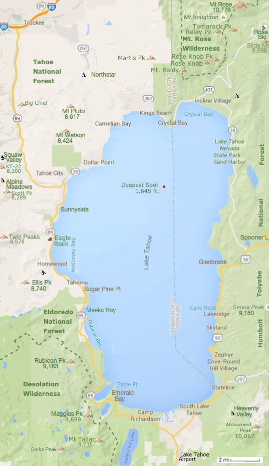 Lake Tahoe Map